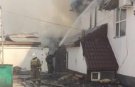 Здание фитнес-клуба горит в Костанае