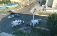Машина скорой помощи попала в ДТП в Костанае