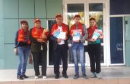 Костанайские коммунисты поздравили костанайцев с Днем Конституции