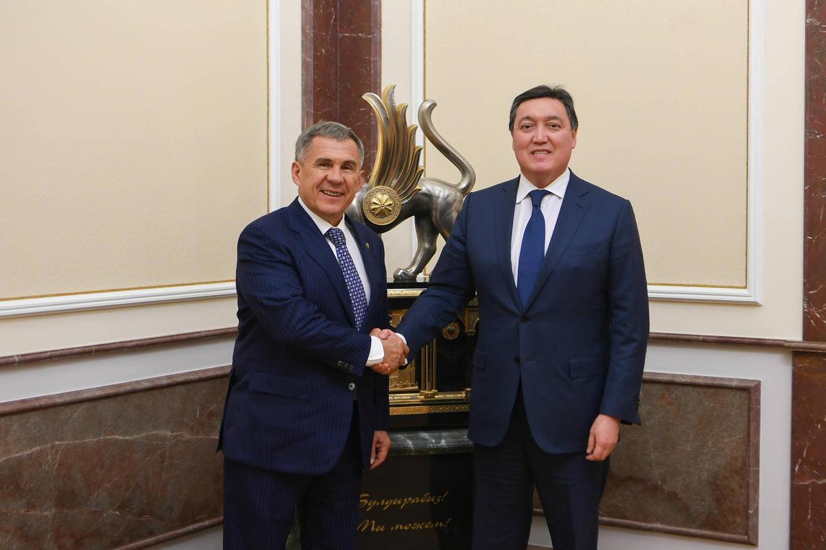 Рустам Минниханов обсудил перспективы сотрудничества с первым вице-премьером Казахстана Аскаром Маминым