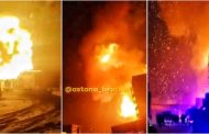 Огромный столб пламени и громкий хлопок: в Астане взорвался газовый резервуар (видео)