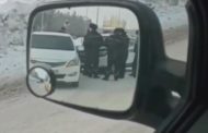 Hyundai Solaris и полицейский JAC столкнулись в Костанае