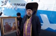 Казанская икона Божией Матери на самолете облетела Костанай, чтобы спасти регион от коронавируса