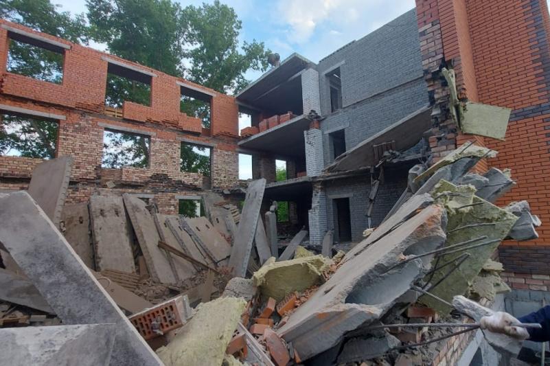В Павлодаре обрушился строящийся дом