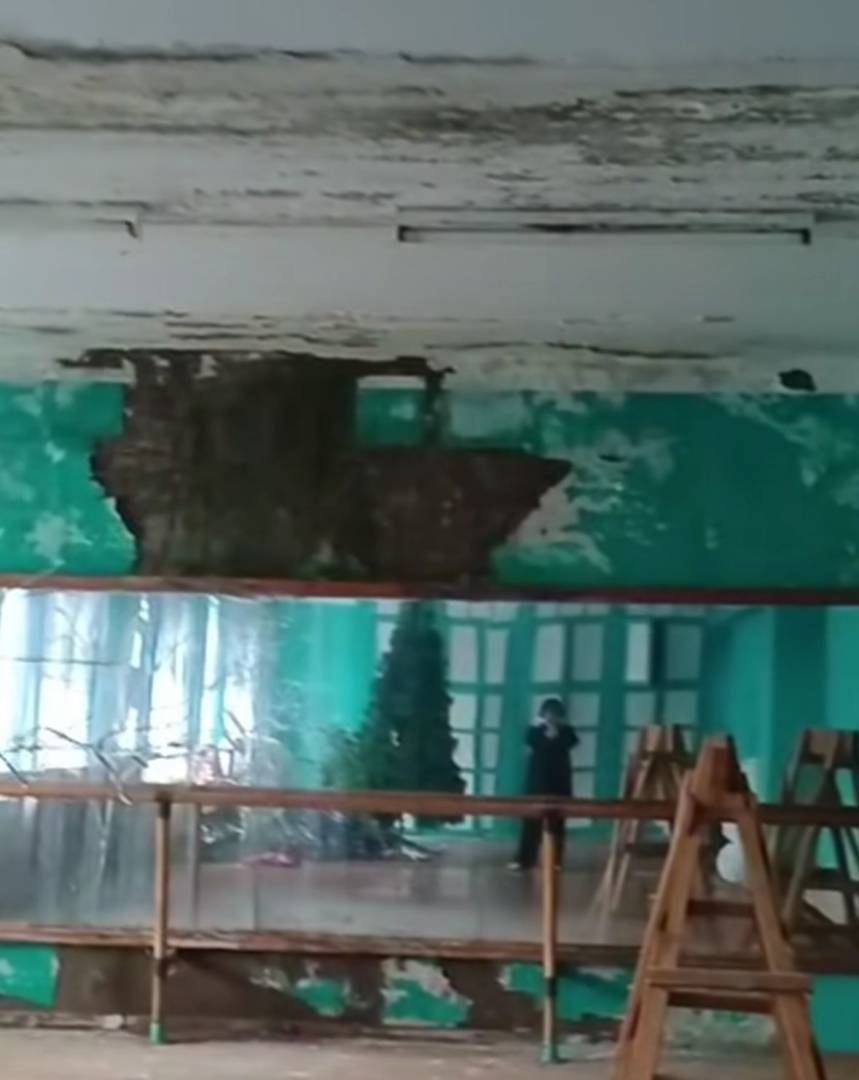 Жалтыркөлдегі мәдениет үйі апатты жағдайда