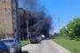 В мкрн «Аэропорт» в Костанае горел автомобиль