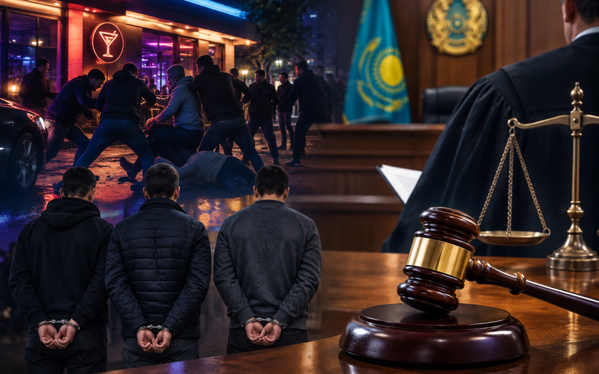 В Костанае троих мужчин осудили за участие в массовой драке возле лаундж-бара